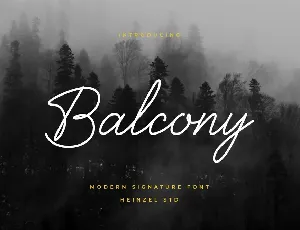 Balcony Signature font