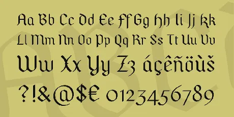 Pfeffer Simpelgotisch font