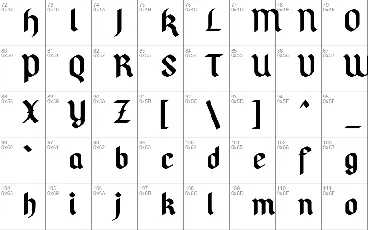 Pfeffer Simpelgotisch font