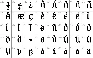 Pfeffer Simpelgotisch font