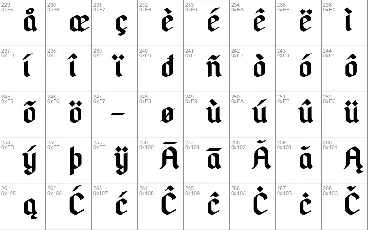 Pfeffer Simpelgotisch font