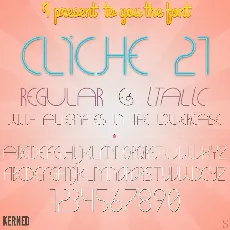 CLiCHE 21 font