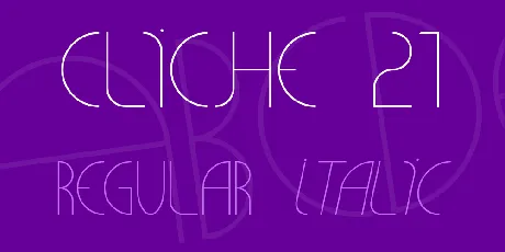 CLiCHE 21 font