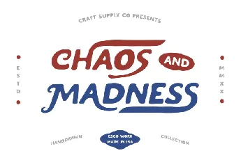 Chaos and Madness font