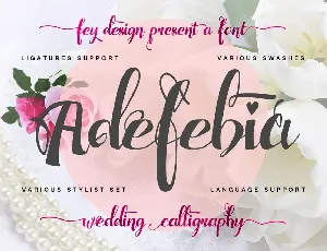 Adefebia Wedding Script font