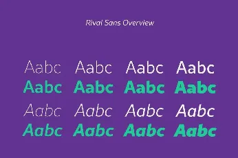 Rival Sans Family font