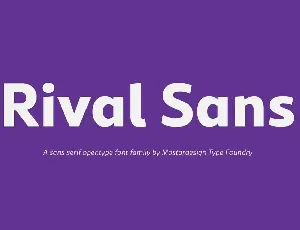 Rival Sans Family font