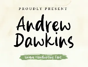 Andrew Dawkins font