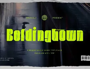 Boldingtown font