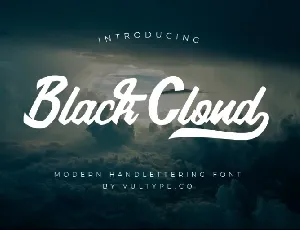 Black Cloud Script font