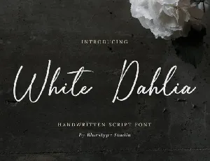 White Dahlia font