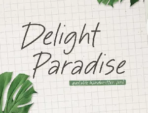 Delight Paradise font