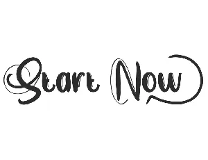 Start Now Demo font