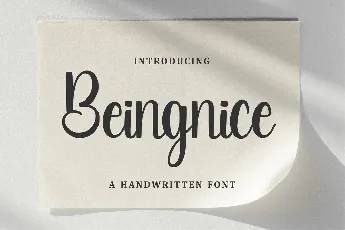 Beingnice font