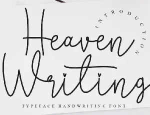 Heaven Writing Handwritten font