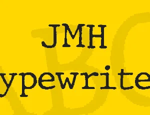 JMH Typewriter font