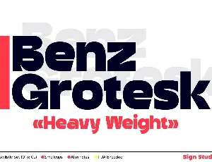 Benz Grotesk font