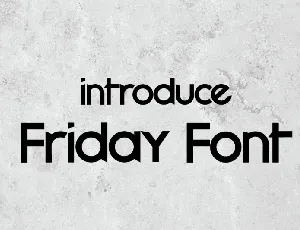 Friday Sans Serif font