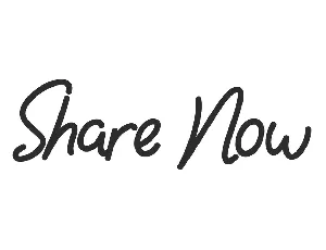 Share Now Demo font