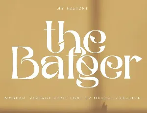 The Bafger Serif font