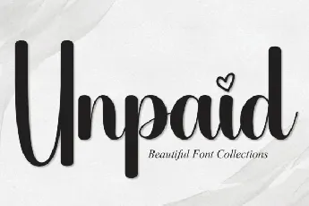 Unpaid Script font