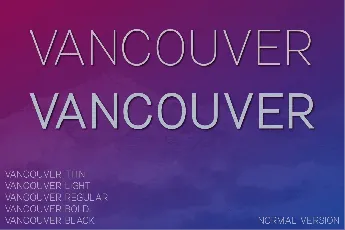 Vancouver font