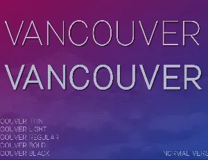 Vancouver font