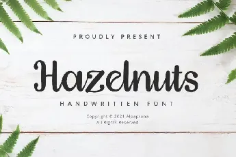 Hazelnuts Script font