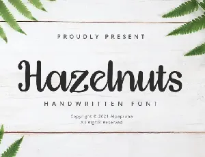 Hazelnuts Script font