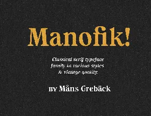 Manofik font