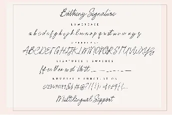 Batheny Signature font