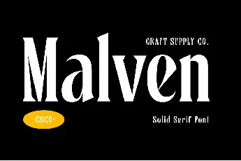 Malven demo font