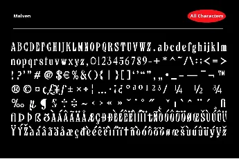 Malven demo font