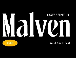 Malven demo font