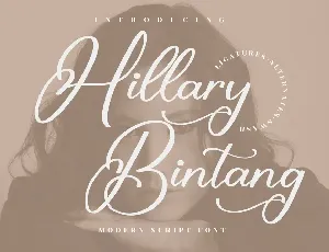 Hillary Bintang â€“ Modern Script font