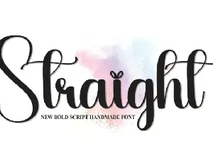 Straight Script font