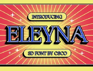 Eleyna 3D font