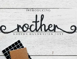 Rocther Script font