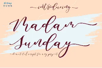 Madam Sunday font