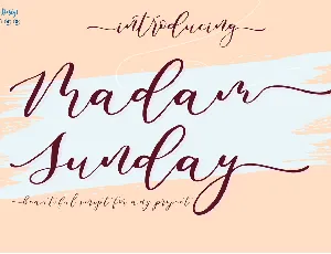 Madam Sunday font