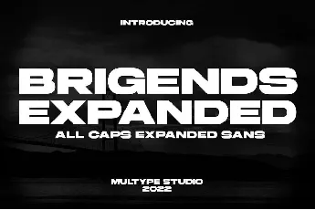 Brigends Expanded font