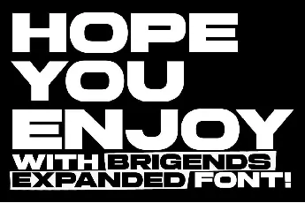 Brigends Expanded font