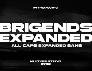 Brigends Expanded font