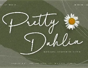 Pretty Dahlia font