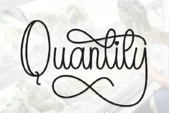 Quantity Calligraphy font