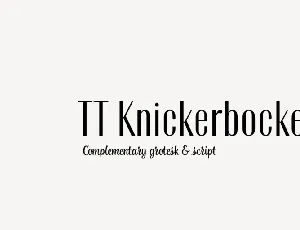 TT Knickerbockers Trial font