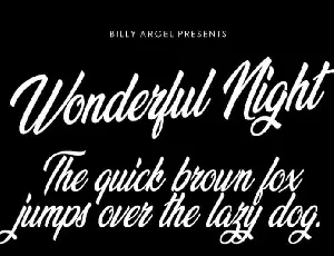 Wonderful Night Script font