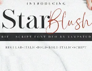Star Blush font