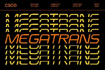 Megatrans Pixel font