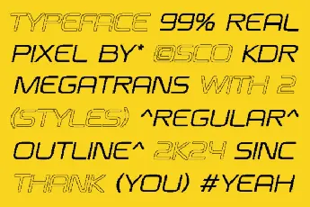 Megatrans Pixel font